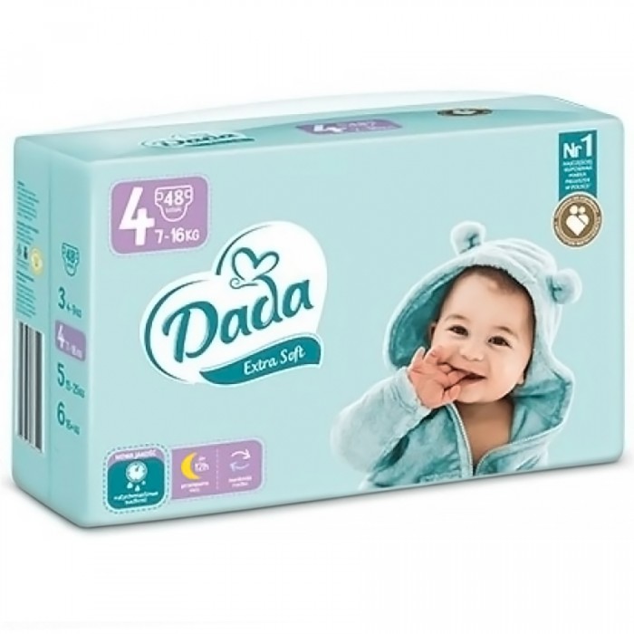 Підгузки дитячі Dada Extra Soft, розмір 4 (7–16 кг), 48 шт - 